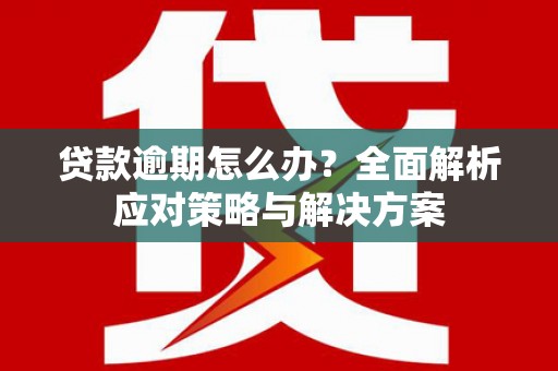 德保贷款逾期怎么办？全面解析应对策略与解决方案