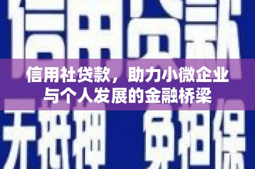 德保信用社贷款，助力小微企业与个人发展的金融桥梁