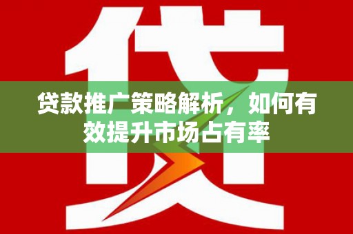 德保贷款推广策略解析，如何有效提升市场占有率
