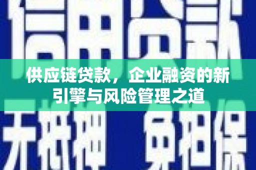 德保供应链贷款，企业融资的新引擎与风险管理之道