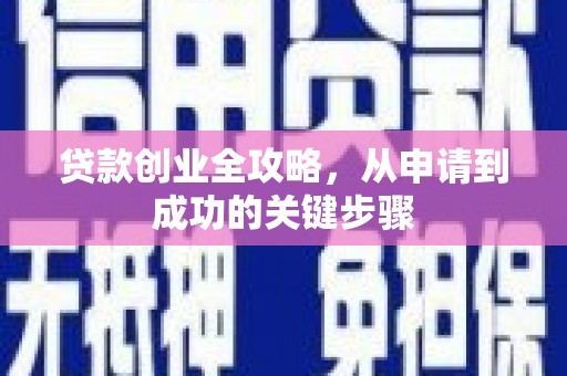 德保贷款创业全攻略，从申请到成功的关键步骤