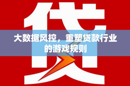 德保大数据风控，重塑贷款行业的游戏规则