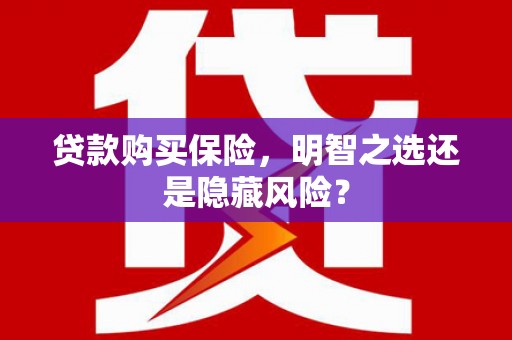 德保贷款购买保险，明智之选还是隐藏风险？