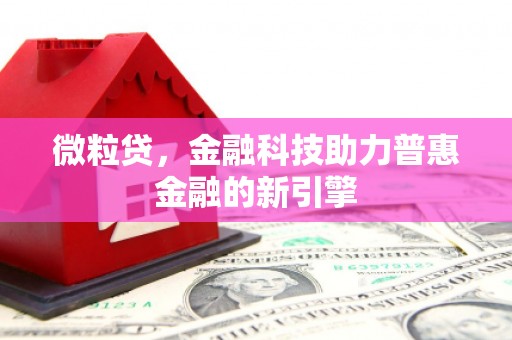 德保微粒贷，金融科技助力普惠金融的新引擎