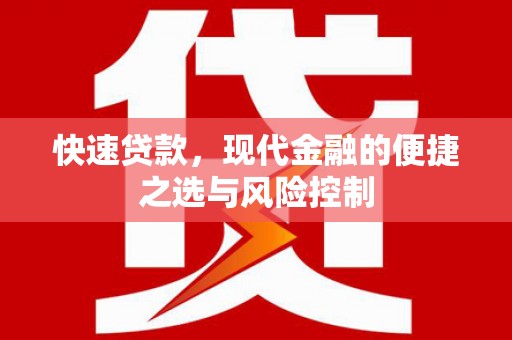 德保快速贷款，现代金融的便捷之选与风险控制