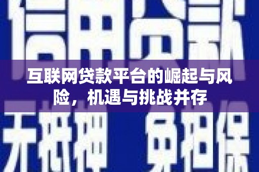 德保互联网贷款平台的崛起与风险，机遇与挑战并存