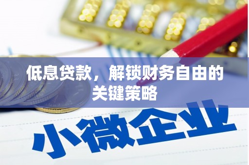 德保低息贷款，解锁财务自由的关键策略