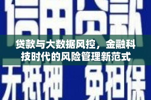 德保贷款与大数据风控，金融科技时代的风险管理新范式