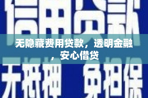 德保无隐藏费用贷款，透明金融，安心借贷
