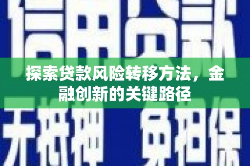 德保探索贷款风险转移方法，金融创新的关键路径