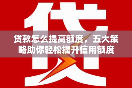 德保贷款怎么提高额度，五大策略助你轻松提升信用额度