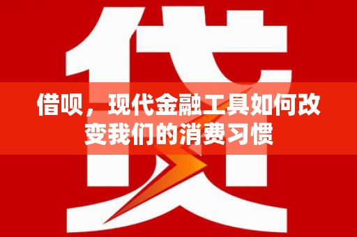 德保借呗，现代金融工具如何改变我们的消费习惯