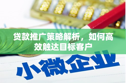 德保贷款推广策略解析，如何高效触达目标客户