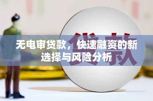 德保无电审贷款，快速融资的新选择与风险分析