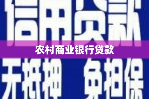 德保农村商业银行贷款