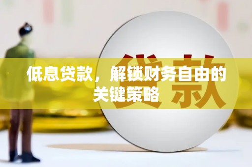 德保低息贷款，解锁财务自由的关键策略