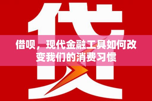 德保借呗，现代金融工具如何改变我们的消费习惯