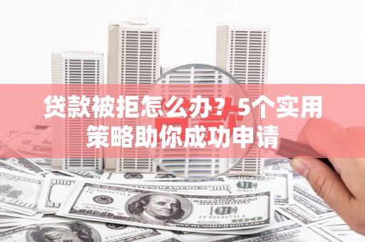 德保贷款被拒怎么办？5个实用策略助你成功申请